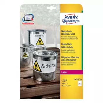 Selbstklebende Etiketten Avery L4715-20 Abgerundetes Rechteck