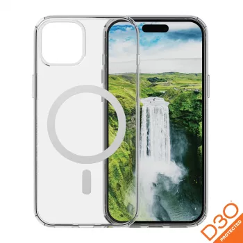 dbramante1928 Iceland Ultra D3O MagSafe-Hülle für iPhone 17e/16e/SE, Durchsichtig (IU61CL001902)