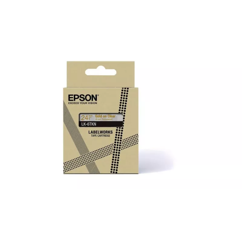 Label Tape Epson LK-6TKN Gold Transparent 2,4 cm Thermotransfer