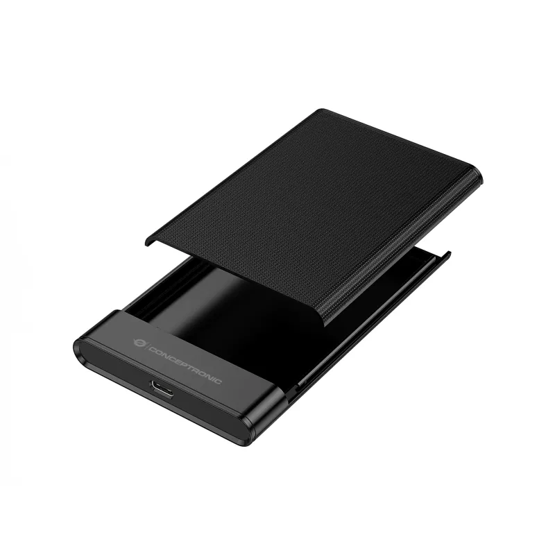 Conceptronic DANTE06B 2,5 Zoll Festplattengehäuse USB 3.0, HDD/SSD Gehäuse, 2,5 Zoll, Serial ATA III, 6 Gbit/s, USB-Anschluss, Schwarz