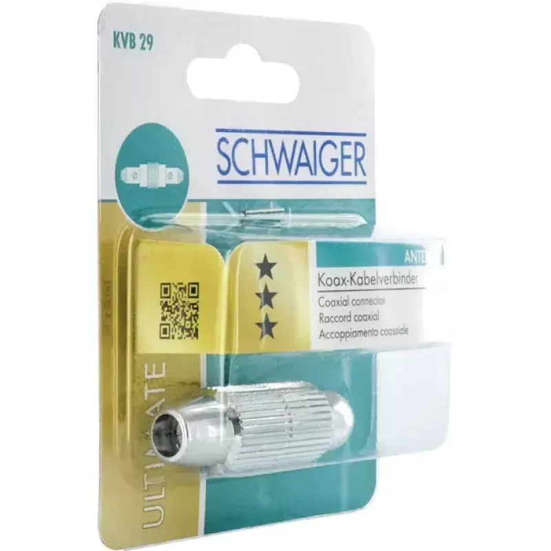 Koaxial-Steckverbinder Schwaiger KVB29 531 Silber Metall Kunststoff