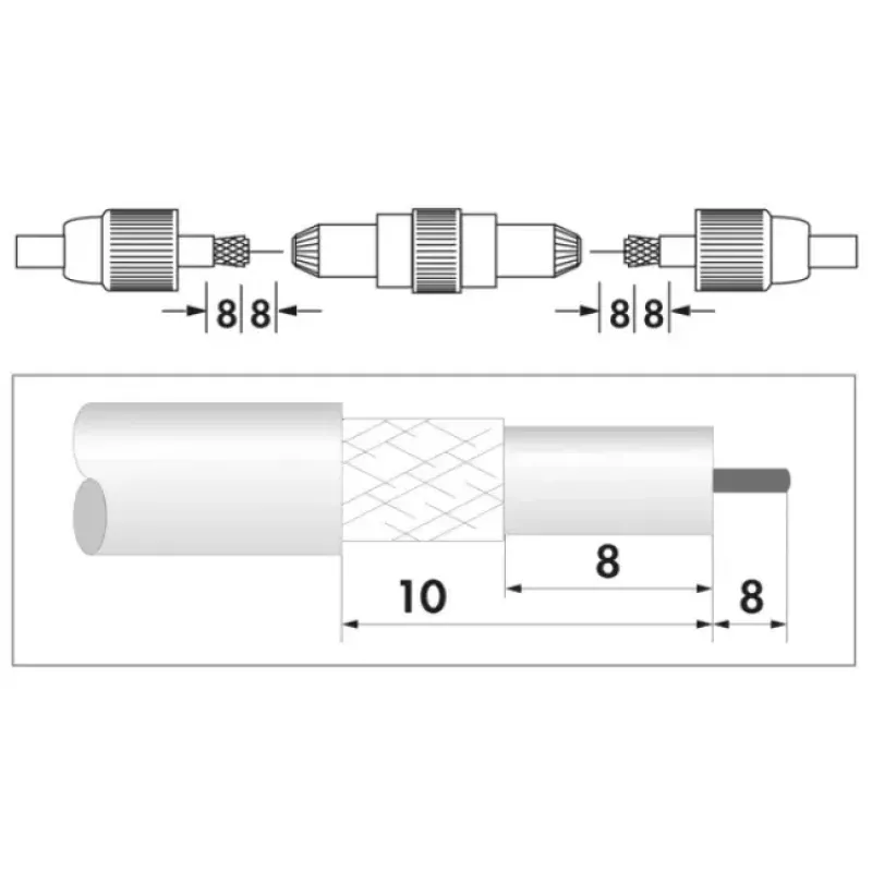Koaxial-Steckverbinder Schwaiger KVB29 531 Silber Metall Kunststoff