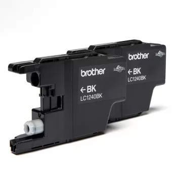 Brother Tintenpatronen-Pack: Schwarz x2, Standardausbeute, Schwarz, Pigmenttinte, 600 Seiten, Mehrfachpackung
