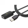 Techly IUSB-REP20TY USB-Kabel USB 2.0 5 m USB A Schwarz