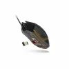 Lexip Ar18 – Kabellose Gaming-Maus mit Keramikgleitpads, Rechtshänderausführung, Optisch, RF Wireless + USB Typ-A, 4800 DPI, Schwarz