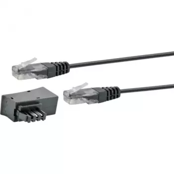 Netzwerkkabel Schwaiger TAL6731 533 RJ45 RJ45/TAE-F 3m Schwarz