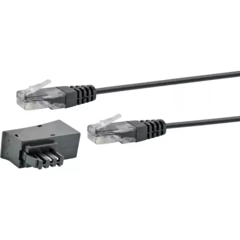 Netzwerkkabel Schwaiger TAL6731 533 RJ45 RJ45/TAE-F 3m Schwarz