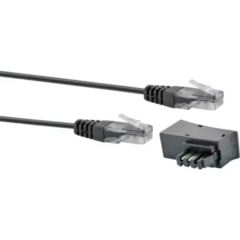 Netzwerkkabel Schwaiger TAL6731 533 RJ45 RJ45/TAE-F 3m Schwarz