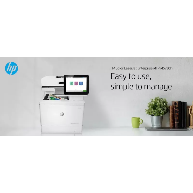 HP Color LaserJet Enterprise MFP M578dn, Laser, Farbdruck, 1200 x 1200 DPI, A4, Direktdruck, Weiß