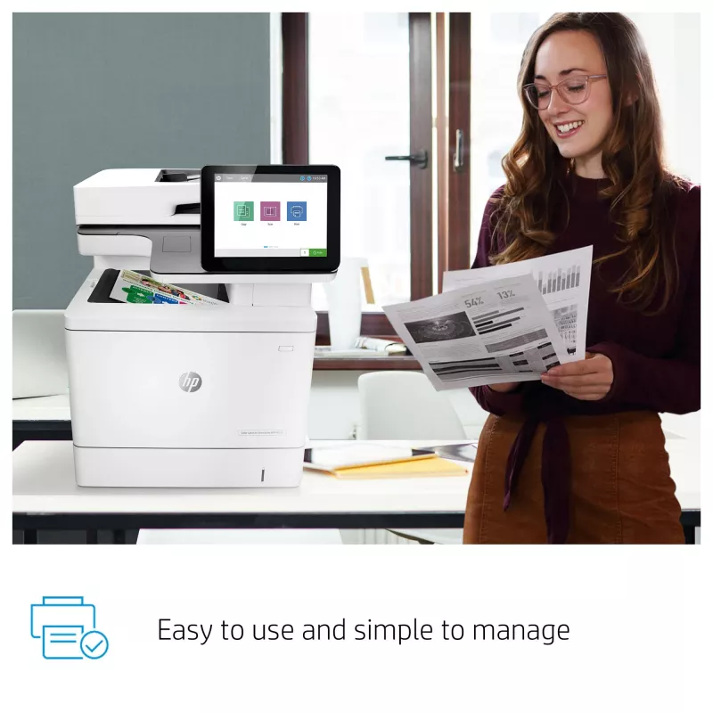 HP Color LaserJet Enterprise MFP M578dn, Laser, Farbdruck, 1200 x 1200 DPI, A4, Direktdruck, Weiß
