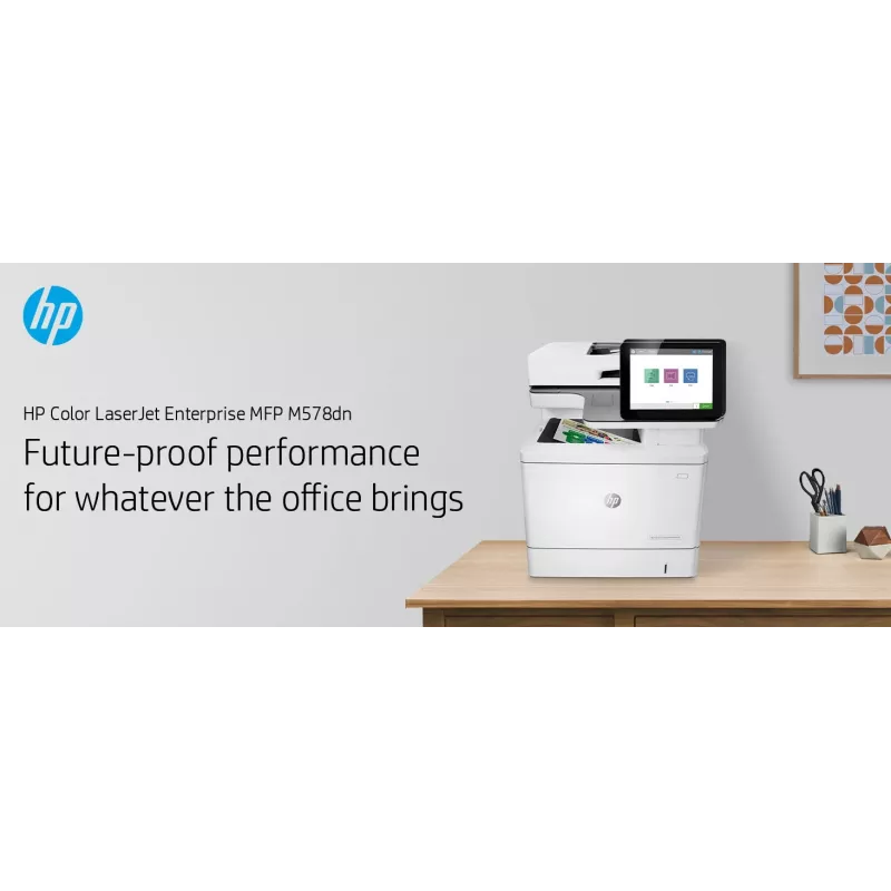 HP Color LaserJet Enterprise MFP M578dn, Laser, Farbdruck, 1200 x 1200 DPI, A4, Direktdruck, Weiß