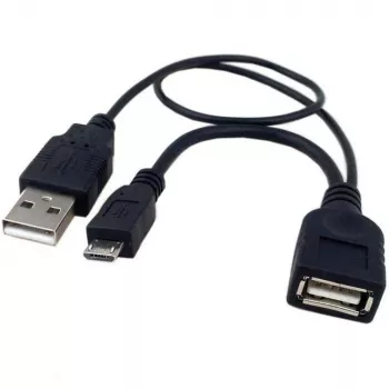 Techly USB 2.0 Kabel OTG A F Micro USB M mit USB 30cm Schwarz ICOC MUSB-MC2