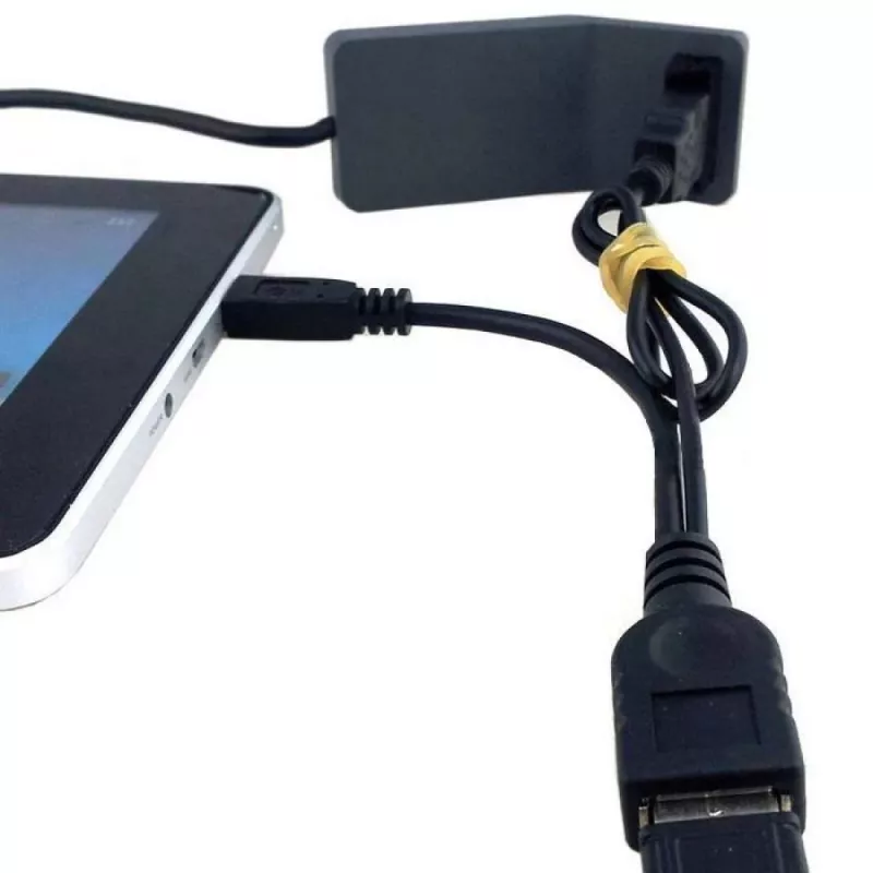 Techly USB 2.0 Kabel OTG A F Micro USB M mit USB 30cm Schwarz ICOC MUSB-MC2