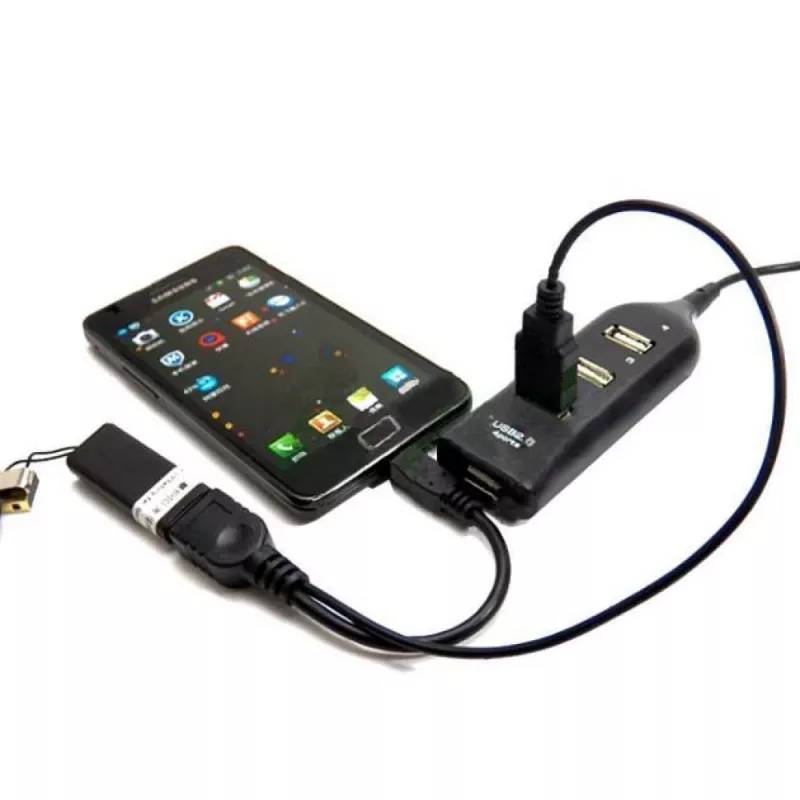 Techly USB 2.0 Kabel OTG A F Micro USB M mit USB 30cm Schwarz ICOC MUSB-MC2