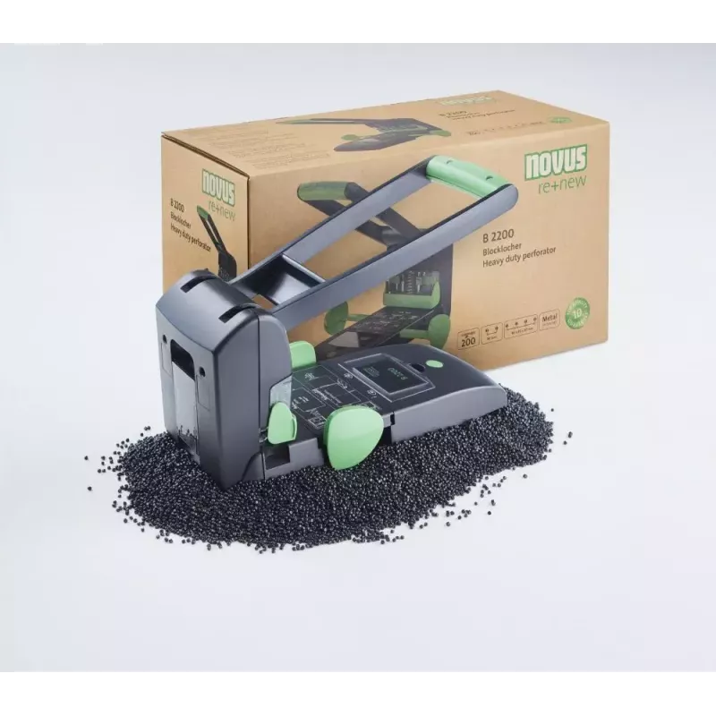 Locher Novus B 2200 re+new 200 Blatt Schwarz Grün