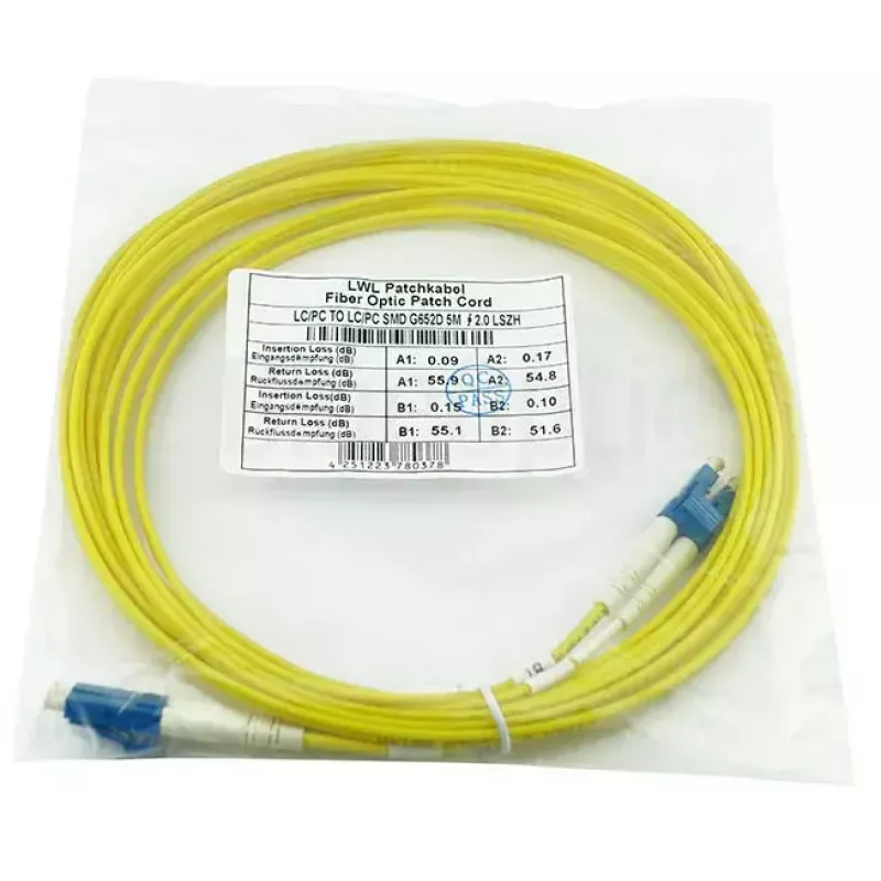 Glasfaser-Patchkabel BlueOptics SFP3131BU3MK 3 m OS2 LC–LC gelb, 9 µm, Vollduplex