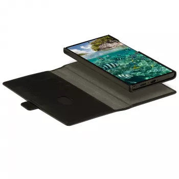Folio-Handyhülle dbramante1928 Lynge für Samsung Galaxy S23 Ultra — schwarz, 3 Kartenfächer, passend für 6,8 Zoll