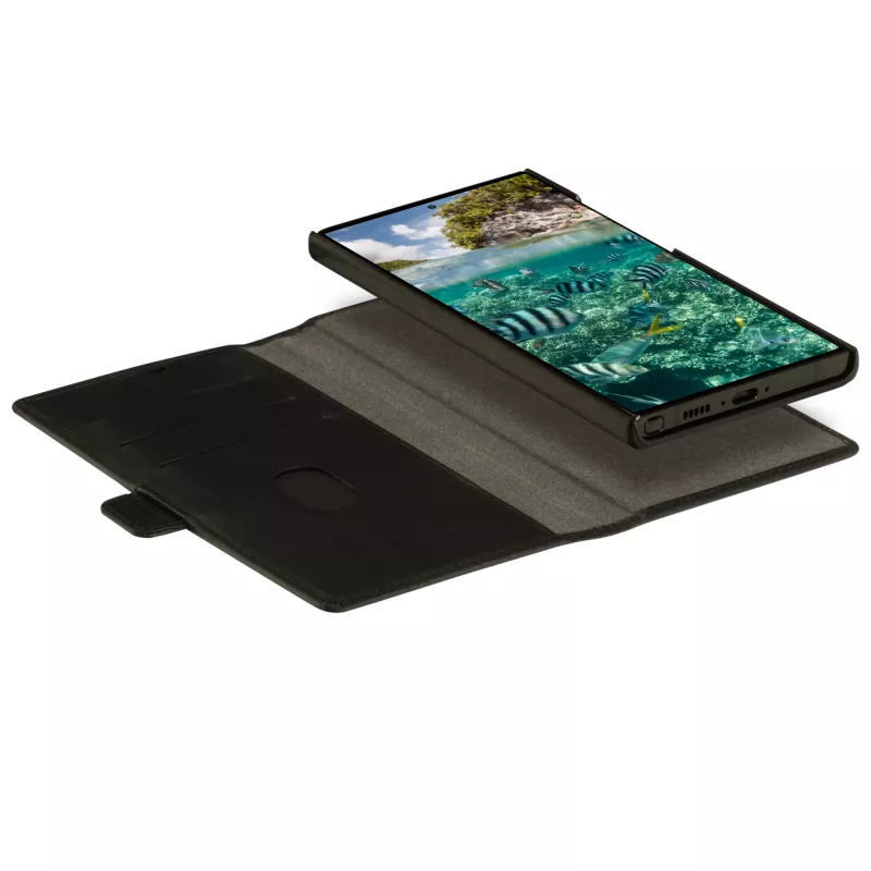 Folio-Handyhülle dbramante1928 Lynge für Samsung Galaxy S23 Ultra — schwarz, 3 Kartenfächer, passend für 6,8 Zoll