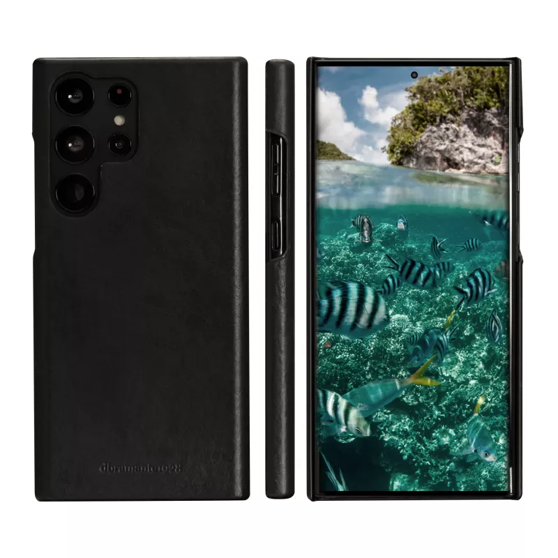 Folio-Handyhülle dbramante1928 Lynge für Samsung Galaxy S23 Ultra — schwarz, 3 Kartenfächer, passend für 6,8 Zoll