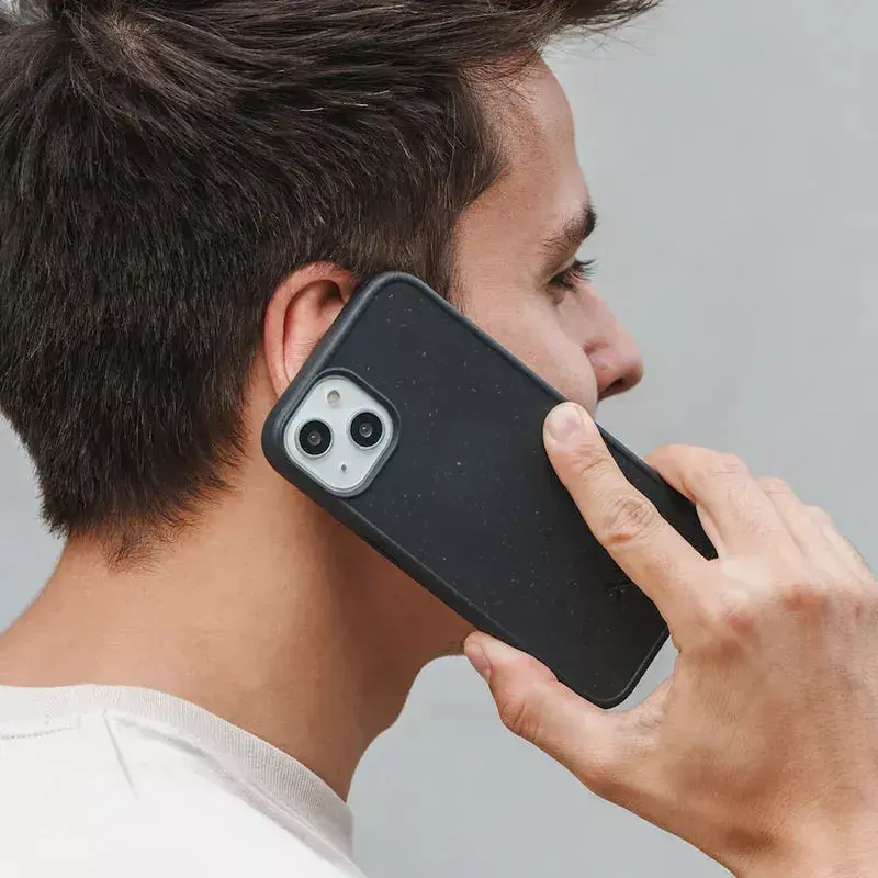 Woodcessories Bio Case Handyhülle Cover Schwarz iPhone 14 Plus 17 cm