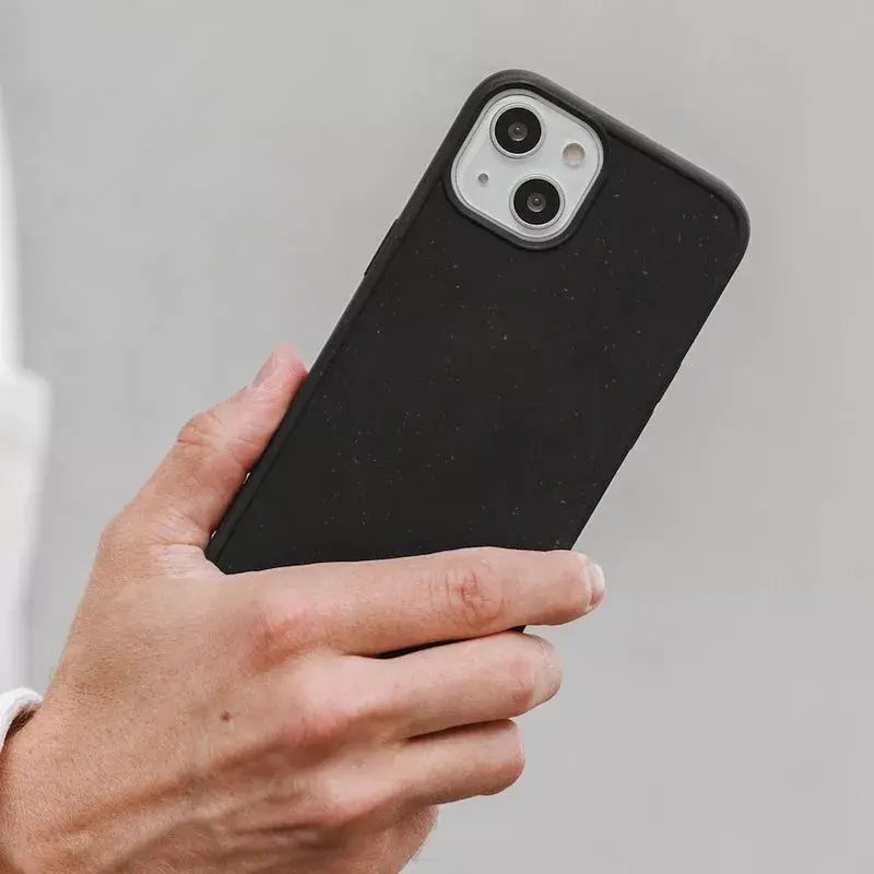 Woodcessories Bio Case Handyhülle Cover Schwarz iPhone 14 Plus 17 cm