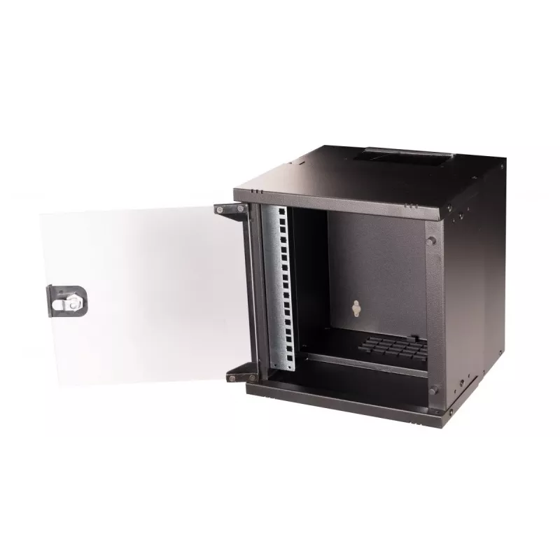 Wandmontierter Schrankschrank EQUIP EWM-06-3030-B 6U, 312 mm breit, 300–330 mm tief, schwarz