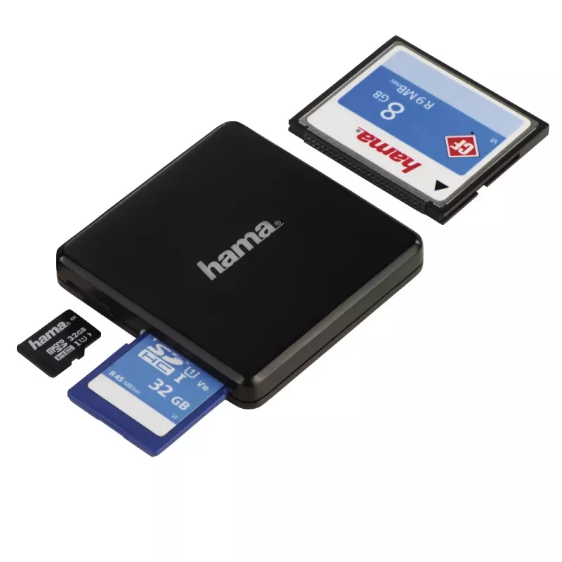 Hama 00124156 Kartenleser USB 3.2 Gen 1 (3.1 Gen 1) Typ-A Schwarz