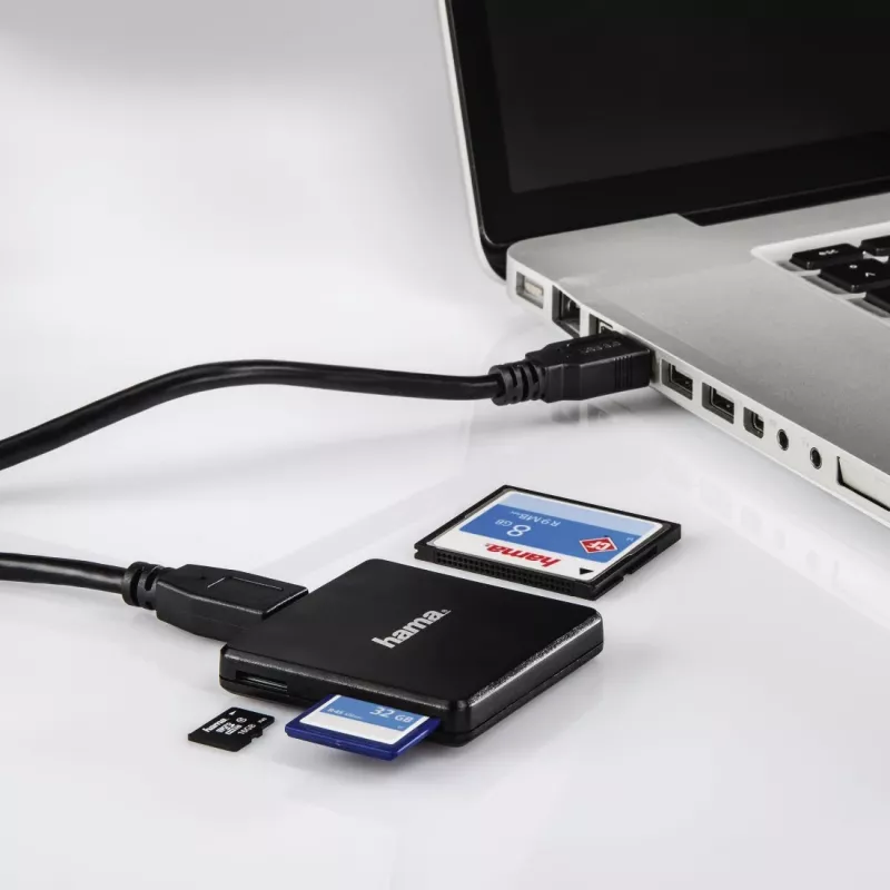 Hama 00124156 Kartenleser USB 3.2 Gen 1 (3.1 Gen 1) Typ-A Schwarz