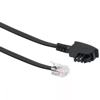 Kabel Schwaiger 6,0 m RJ-12 - TAE-F 6 m Schwarz
