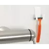 Rasiererhalter Tesa Powerstrips Waterproof Wave, selbstklebender Badezimmerhalter, wasserdichtes Design, weiß