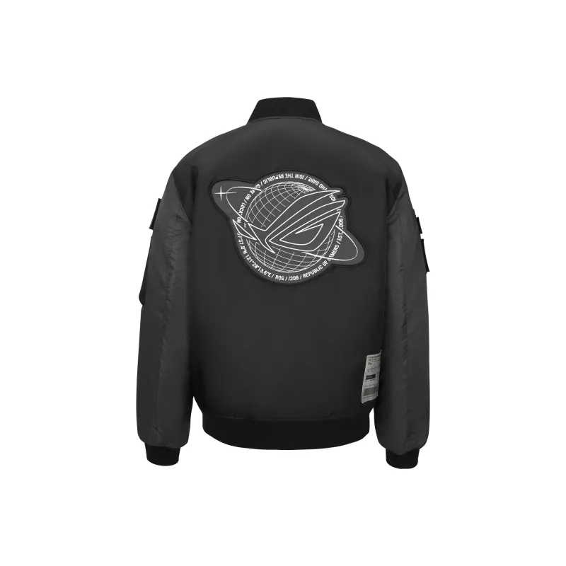 Bomberjacke ASUS ROG Cosmic Bomber Herren Regular Fit Langarm Schwarz Grau
