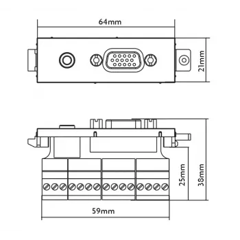 Steckdosenmodul VGA + 3,5 mm Vision TC3 VGAF3.5MM