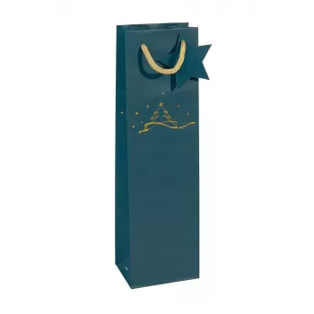 Gift wrap bag Sigel GT036 Blue 100x80x350 mm