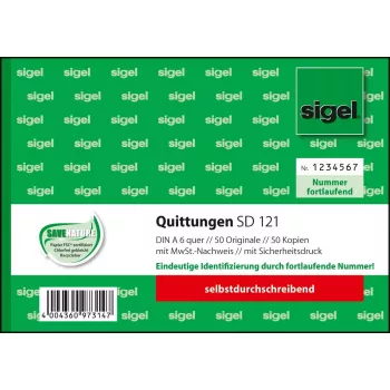 Geschäftsformular Sigel SD121