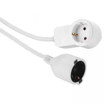Hama Powerplug Stromverlängerung 3 m 2 AC-Steckdosen Innenbereich Weiß