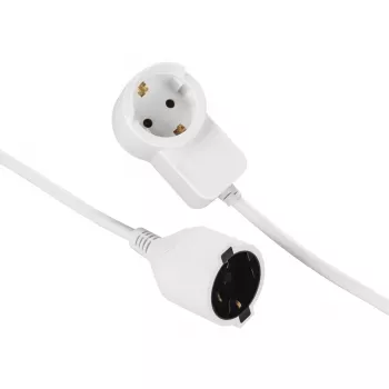 Hama Powerplug Stromverlängerung 3 m 2 AC-Steckdosen Innenbereich Weiß