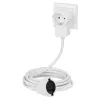 Hama Powerplug Stromverlängerung 3 m 2 AC-Steckdosen Innenbereich Weiß