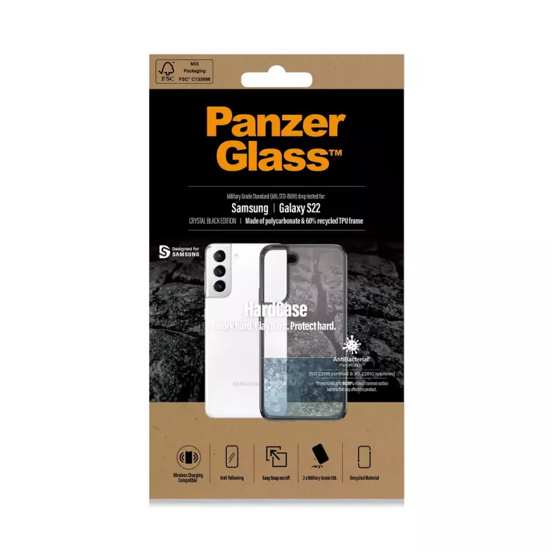 HardCase Cover PanzerGlass für Samsung Galaxy S22 Transparent