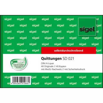 Geschäftsformular Sigel SD021 Grün A6 Q