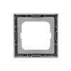 Abdeckrahmen Busch-Jaeger 1721-183K Silber – Thermoplast, schraubenlos, 80×80 mm, 11 mm