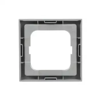 Abdeckrahmen Busch-Jaeger 1721-183K Silber – Thermoplast, schraubenlos, 80×80 mm, 11 mm