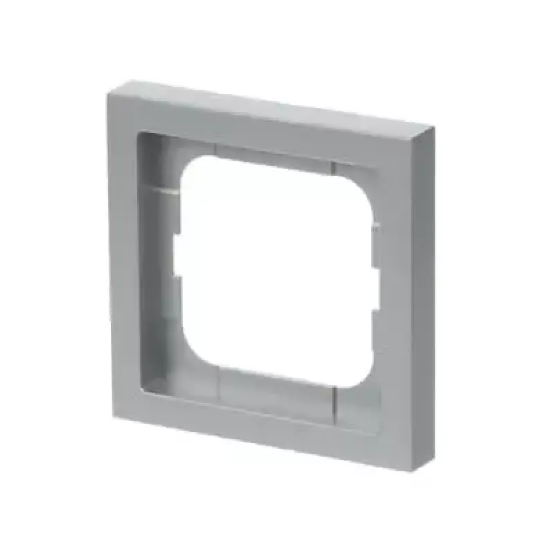 Abdeckrahmen Busch-Jaeger 1721-183K Silber – Thermoplast, schraubenlos, 80×80 mm, 11 mm