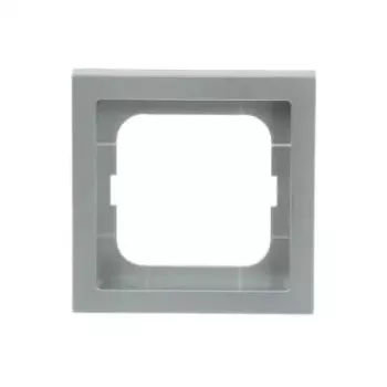 Abdeckrahmen Busch-Jaeger 1721-183K Silber – Thermoplast, schraubenlos, 80×80 mm, 11 mm