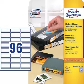 Selbstklebende Etiketten Avery L6022REV-25