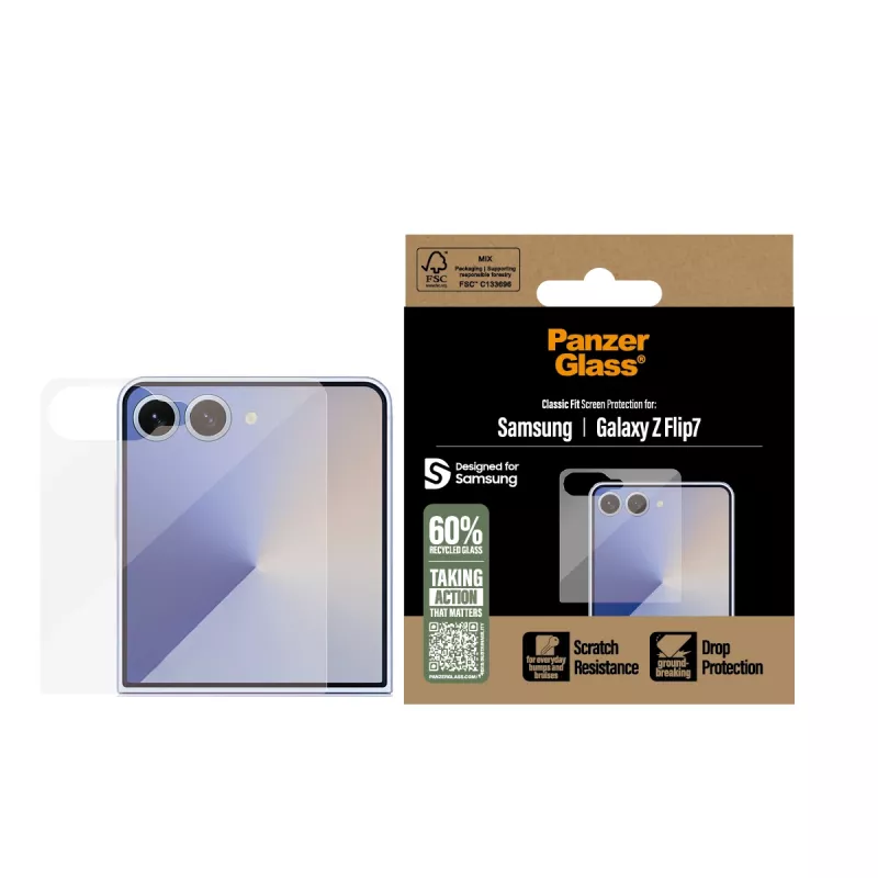 PanzerGlass ® Displayschutz Samsung Galaxy Z Flip7 | Classic Fit