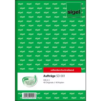 Geschäftsformular Sigel SD001 Grün A5 80 Blatt