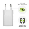 USB-C 30W + USB-A 18W Ladegerät für den Innenbereich von d bramante – Modell CH18EUWH7082, Weiß, AC 110–240V