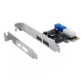 EXSYS EX-11049 Interner USB 3.2 Gen 1 PCIe-Adapter Schwarz Silber