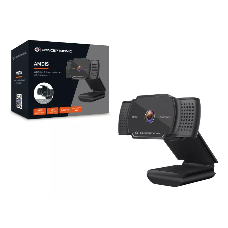 Conceptronic AMDIS06B Webcam 1920 x 1080 Pixel USB 2.0 Schwarz