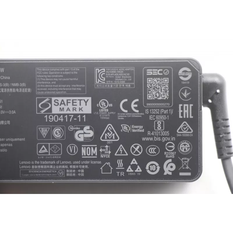 Lenovo 5A10W86261 Netzteil Innenbereich 65 W Schwarz